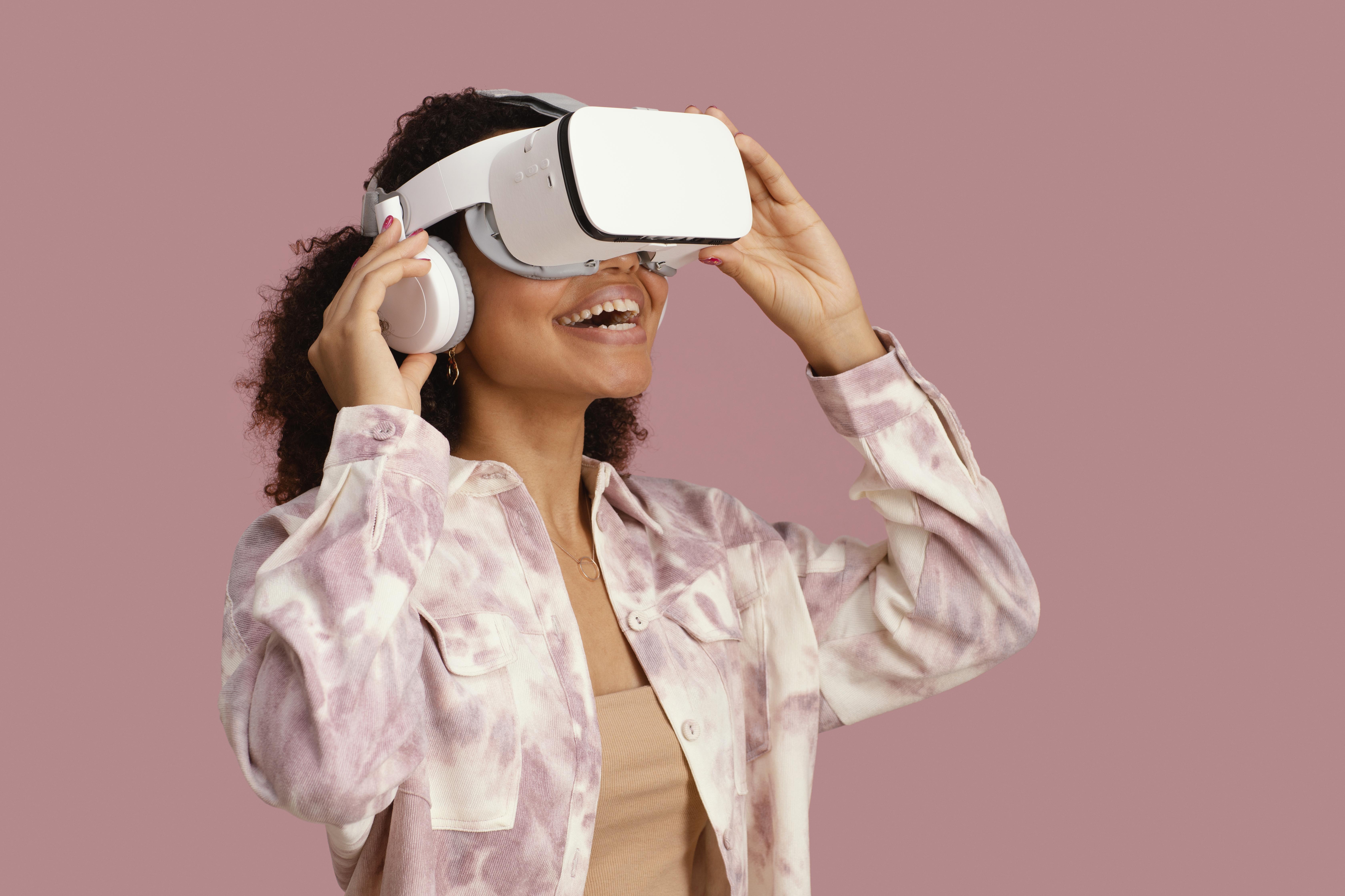 Girl with VR Headset